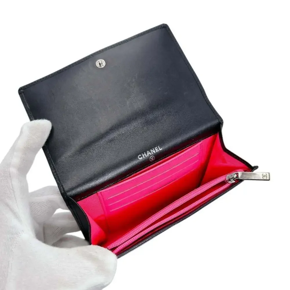 CHANEL Black Leather Wallet